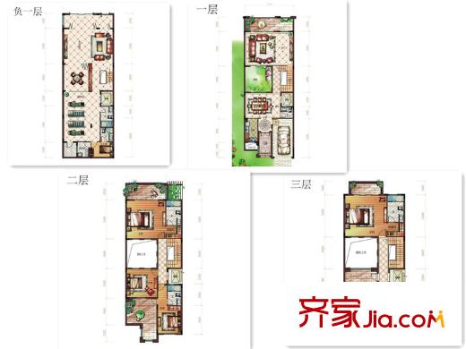 鼎峰源著聯(lián)排C戶型13、15、18、23、26-30棟 4室2廳4衛(wèi)1廚