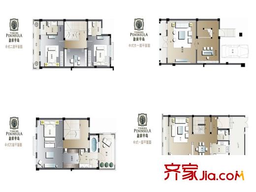 盈濱半島別墅L戶型 3室2廳2衛(wèi)1廚