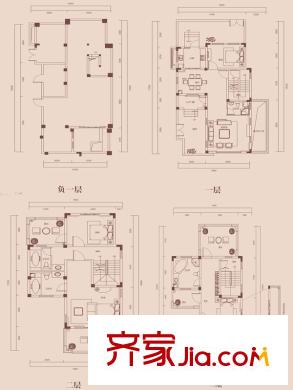 盈濱半島別墅K戶型 4室2廳4衛(wèi)1廚