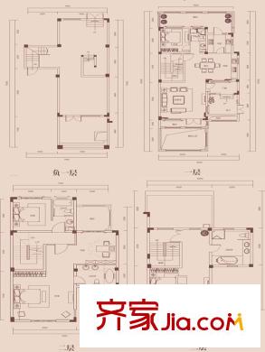 盈濱半島別墅E戶型 4室2廳4衛(wèi)1廚
