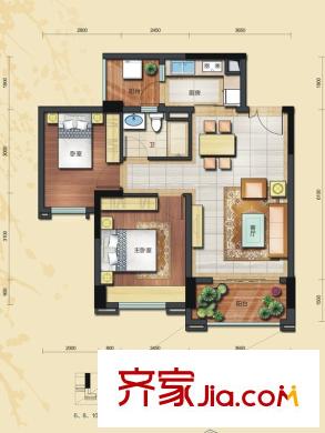 綠茵溫莎堡香堤84棟02/03戶型 2室2廳1衛(wèi)1廚