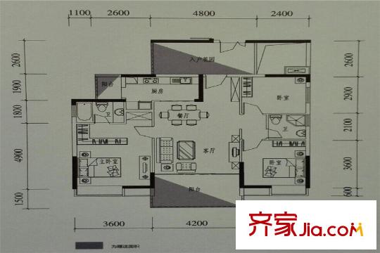 富盈WO城8棟03戶型 3室2廳2衛(wèi)1廚