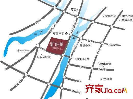 富通自在城交通圖