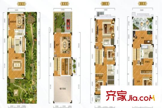 觀嶺高爾夫半山半山果嶺墅A1戶型圖 5室3廳5衛(wèi)1廚