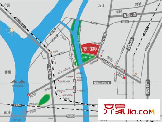 港口國際區(qū)域位置圖