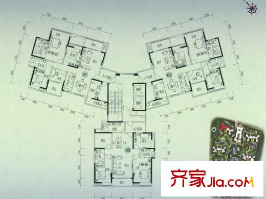星際灣1號(hào)樓1單元 4室2廳3衛(wèi)