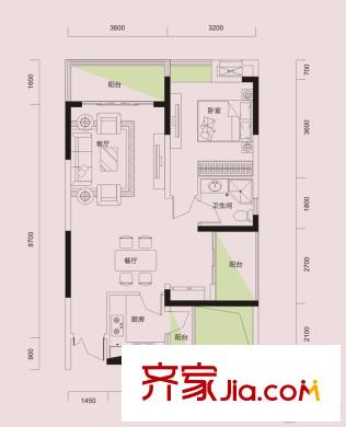 利豐時(shí)代5棟05戶型 3室2廳1衛(wèi)1廚