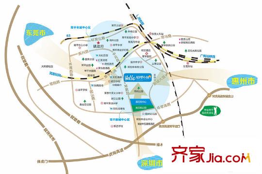 哈平方米小城二期區(qū)位圖