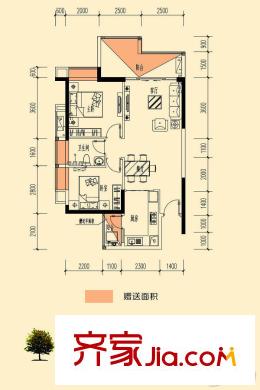 信鴻瀾岸6棟04、05戶型 2室2廳1衛(wèi)1廚