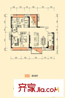 信鴻瀾岸5、6棟03/06戶型 4室2廳2衛(wèi)1廚
