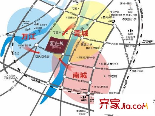 富通自在城區(qū)位圖
