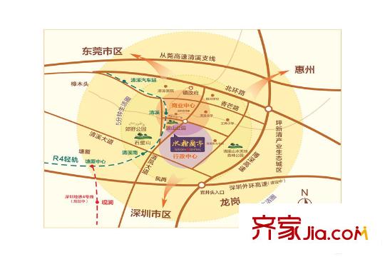 水榭蘭亭區(qū)域圖
