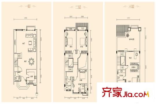 南峰華桂園四拼D1戶型圖 4室2廳4衛(wèi)1廚