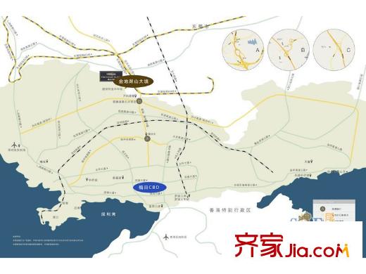 金地湖山大境交通區(qū)位圖