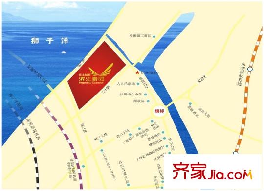 濱江豪園交通示意圖
