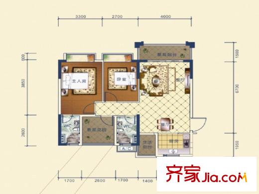 碧水灣花園95平方米N+1三房兩廳兩衛(wèi)一廚 3室2廳2衛(wèi)1廚