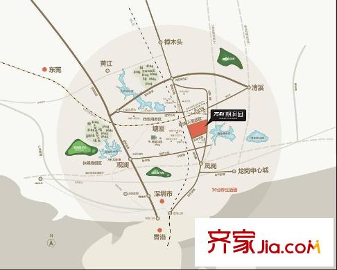 萬(wàn)科朗潤(rùn)園別墅交通圖