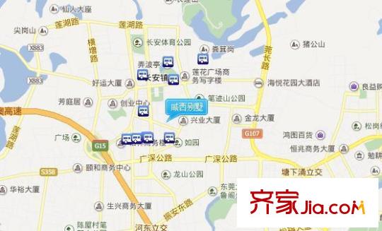 咸西別墅交通圖 