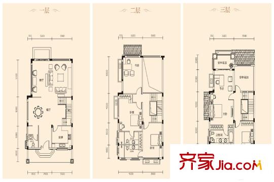 南峰華桂園雙拼B1戶型圖 6室2廳5衛(wèi)1廚
