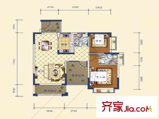 碧水灣花園93平方米N+1三房兩廳兩衛(wèi)一廚 3室2廳2衛(wèi)1廚