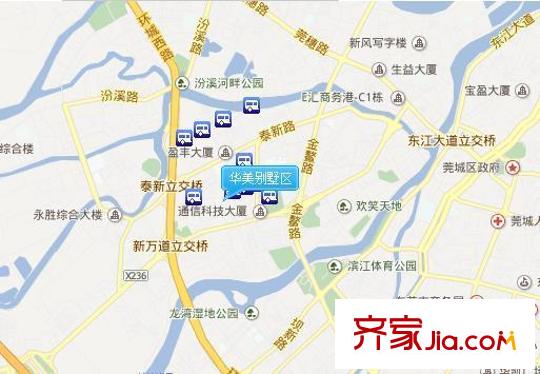 華美別墅區(qū)交通圖  