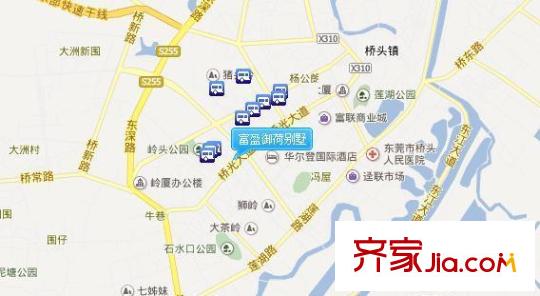 富盈御荷別墅交通圖 