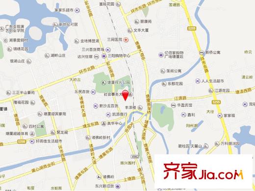 三正半山湖畔交通圖東莞  
