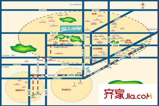 恒大綠洲區(qū)位圖