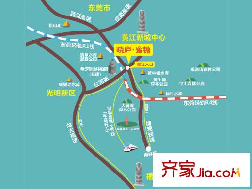 蜜糖別墅交通圖東莞 蜜糖 