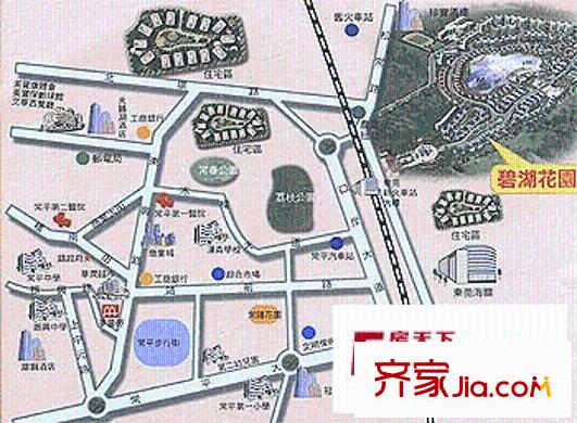 碧湖花園別墅交通圖
