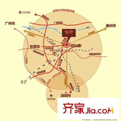 富盈御荷別墅交通圖大區(qū)位示意圖