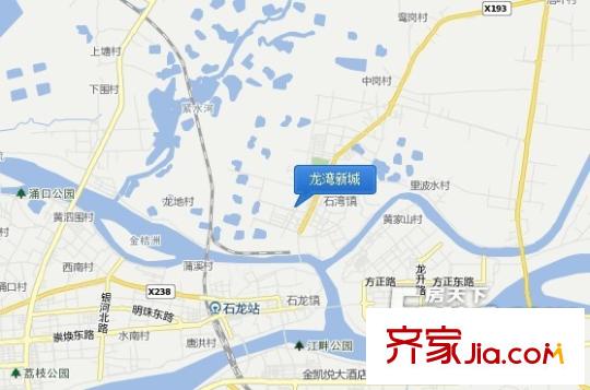 龍灣新城別墅交通圖東莞