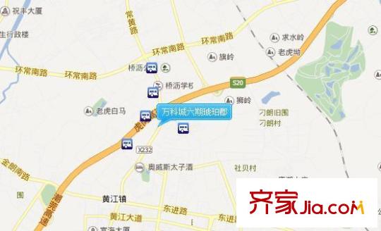 萬科城六期琥珀郡交通圖 