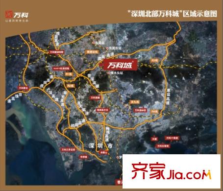 萬科城六期琥珀郡交通圖