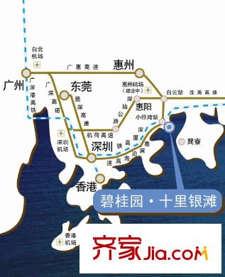 碧桂園十里銀灘交通圖