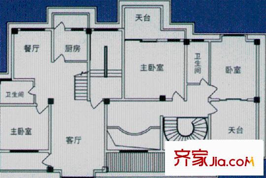 大綠地金豪花園戶型圖3室2廳2衛(wèi)1廚