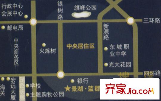景湖藍(lán)郡二期別墅交通圖