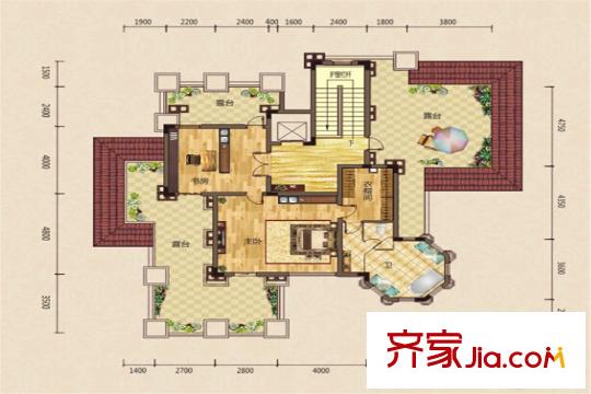 北大資源御灣獨棟別墅三層 5室4廳6衛(wèi)1廚