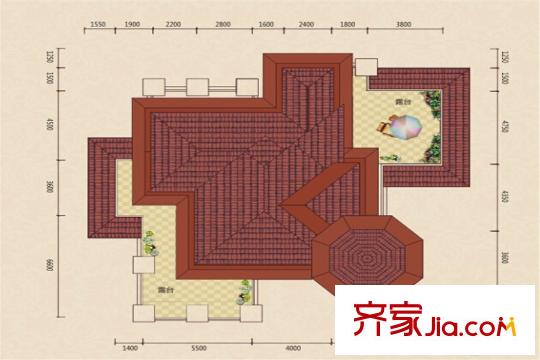 北大資源御灣獨棟別墅頂層 5室4廳6衛(wèi)1廚