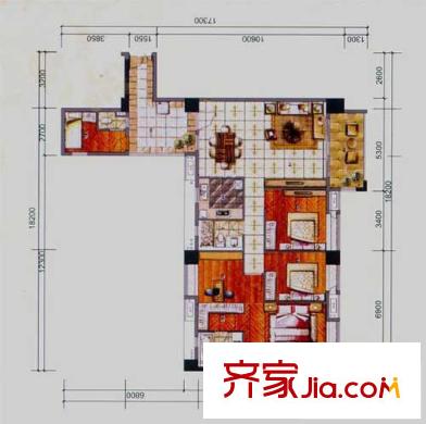 虎門地標(biāo)戶型圖2棟18層02戶型 2室2廳2衛(wèi)