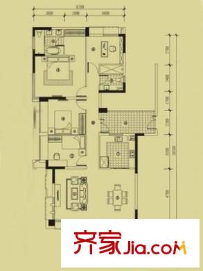 萬科虹溪諾雅洋房 5室 戶型圖