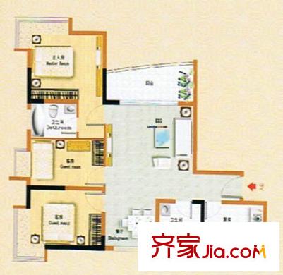麗景花園 戶型圖