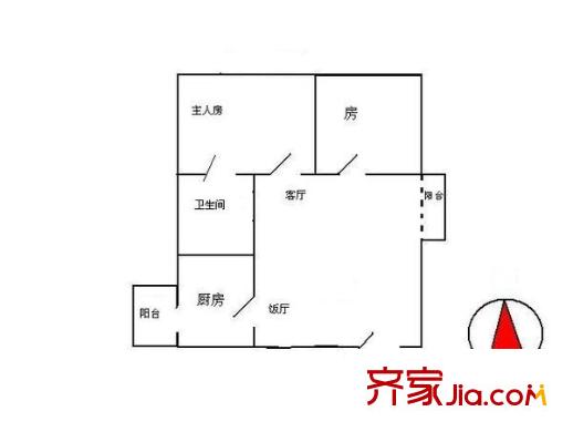 麗景花園 2室 戶型圖