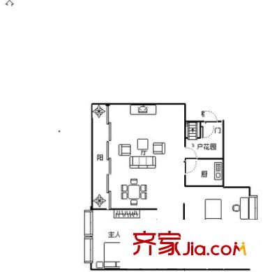 萬科虹溪諾雅洋房 3室 戶型圖