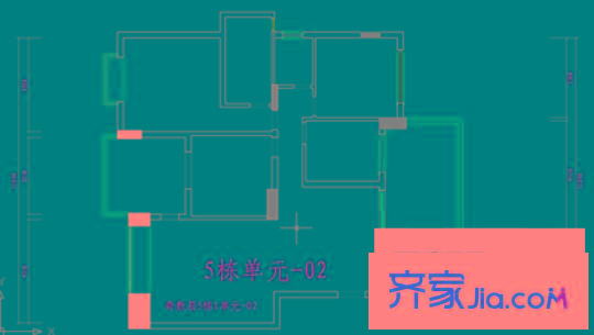 萬科虹溪諾雅洋房 4室 戶型圖