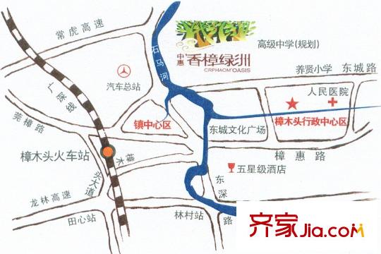 中惠香樟綠洲交通圖交通示意圖