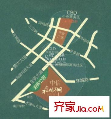 森林湖蘭溪谷交通圖