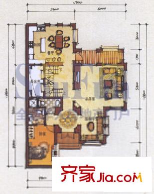 森林湖別墅戶型圖H型別墅首層 4室4廳6衛(wèi)2廚
