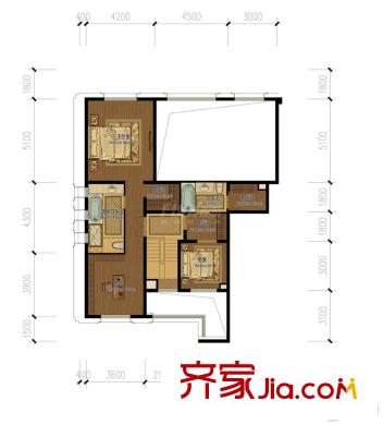 保利康橋1期3棟頂躍戶型上層 5室2廳4衛(wèi)1廚