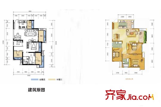 中信城右岸7棟標(biāo)準(zhǔn)層C9戶型 3室2廳2衛(wèi)1廚